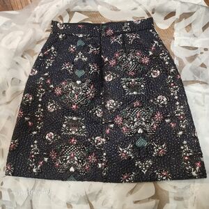 MSGM TEXTURED & FILAMENT (SHINY) THREAD MINI SKIRT XS